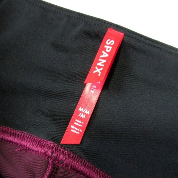 NWT SPANX 2070 High Waist Stretch Velvet Leggings in Rich Burgundy M $98 - Picture 4 of 6